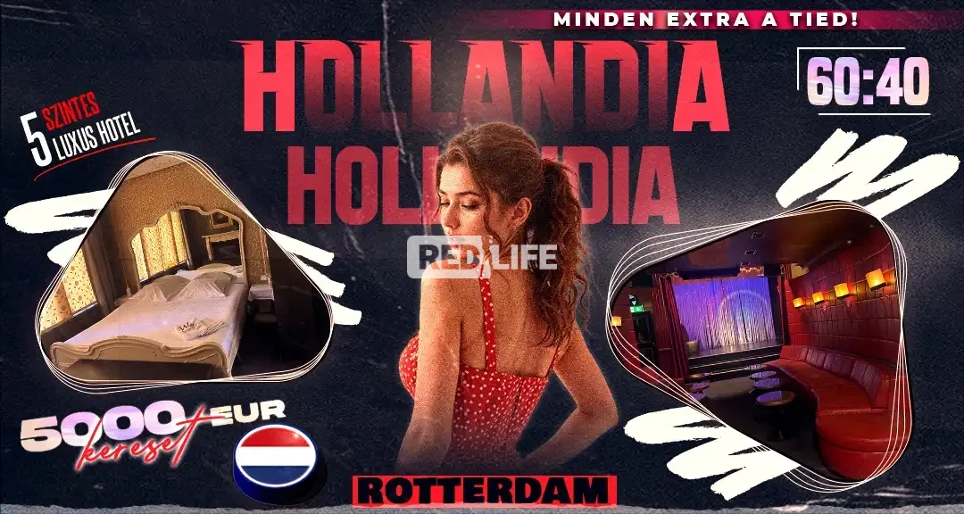 Rotterdam elit erotikus szalonja téged vár 40% leadóval, válogatott vendégekkel, korrekt női vezetőséggel és magas árakkal
